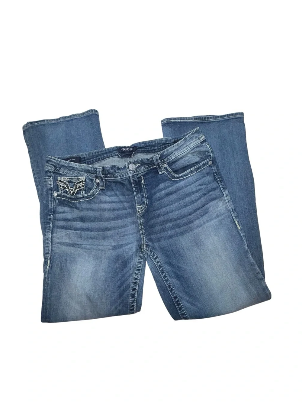 Vigoss Women's Bootcut Jeans in Medium Blue Wash